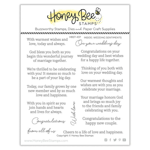 Inside: Wedding Sentiments | 6x6 Stamp Set