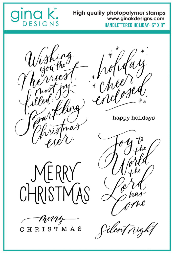 Handlettered Holidays Stamp Set