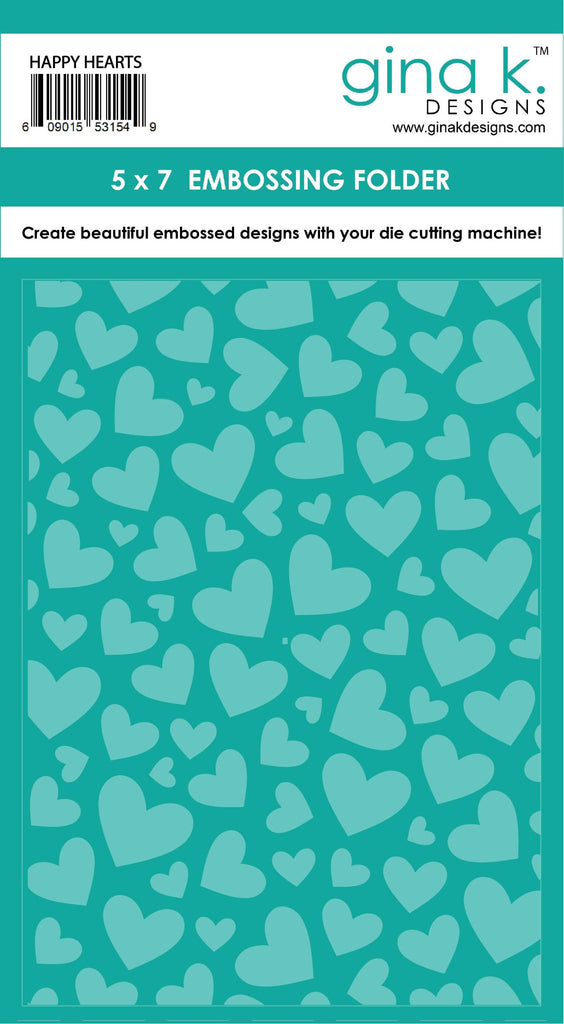 Happy Hearts Embossing Folder