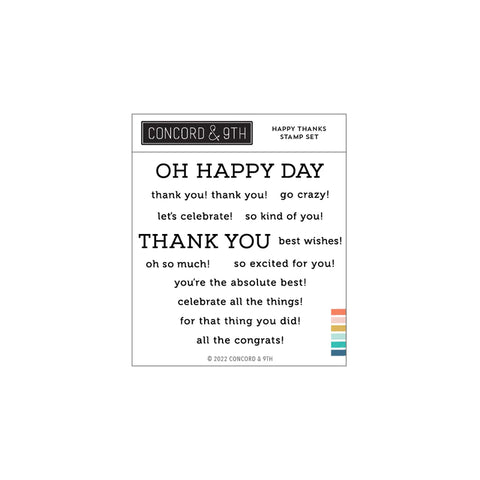 Happy Thanks Stamp Set 4x4