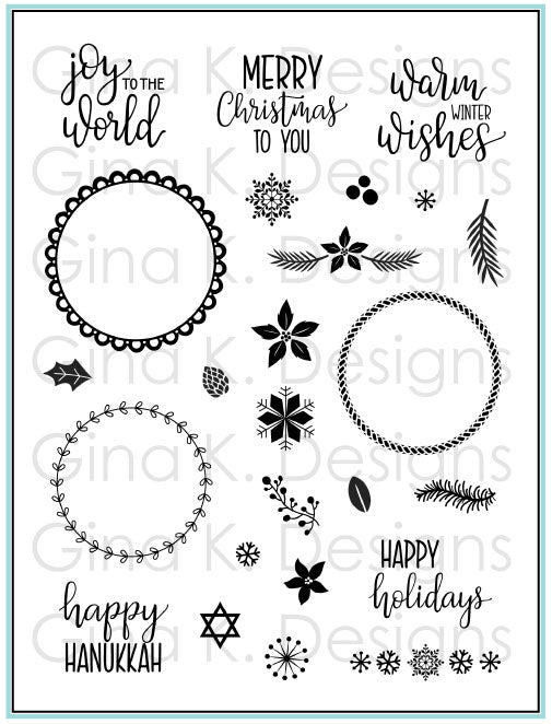 Holiday Wreath Builder Stamp Set