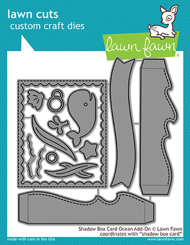 Shadow Box Card Ocean Add-on Lawn Cuts