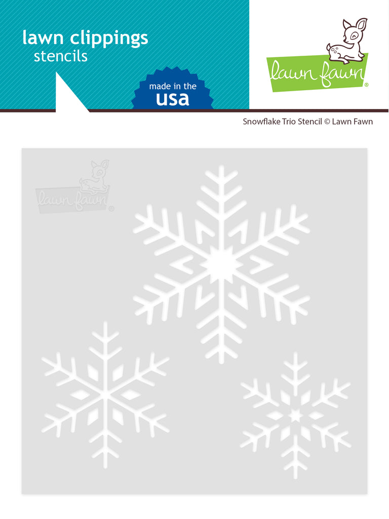 snowflake trio stencil