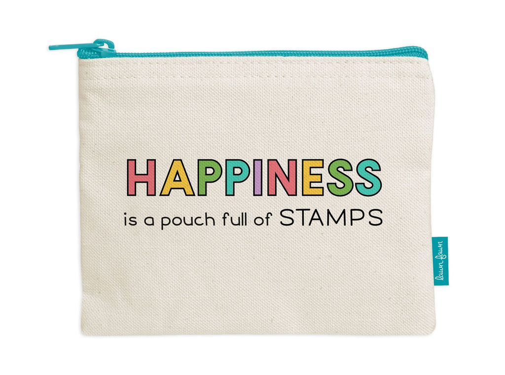 Zipper Pouch - Happiness is a Pouch Full of Stamps