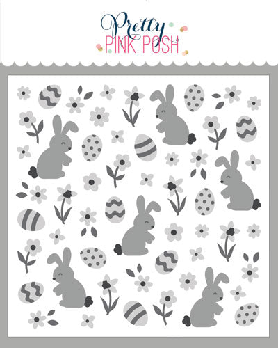 Layered Easter Floral Stencil (4 Lyr)