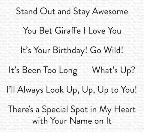 Giraffe Greetings*