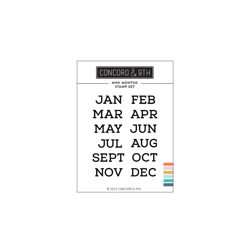 Mini Months Stamp 3x4