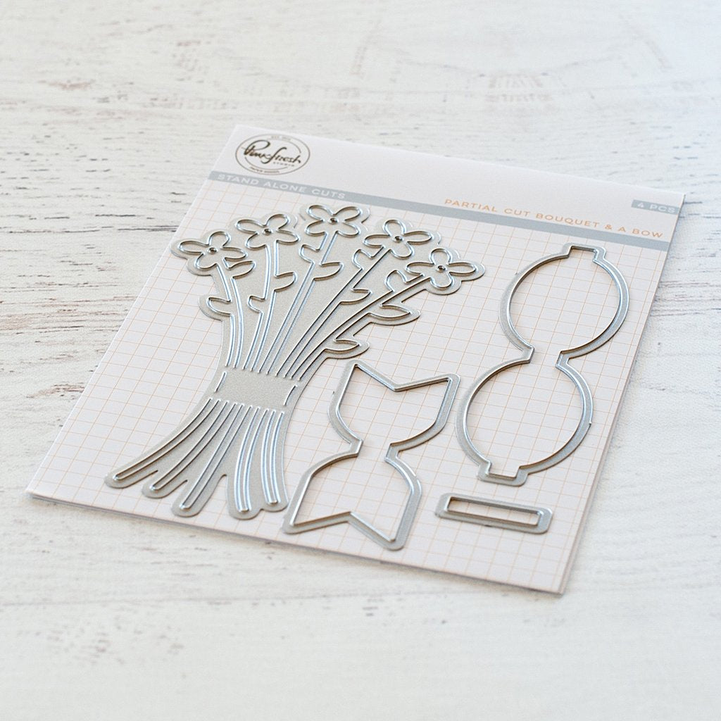 Partial Cut Bouquet and Bow Die Set - RETIRING