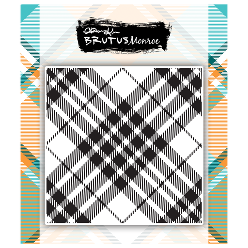 Plaid Piece 4x4 Stamp*