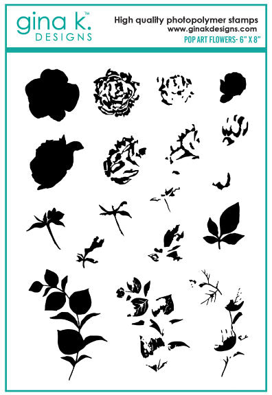 Pop Art Flowers Stamp Set Stamp Set