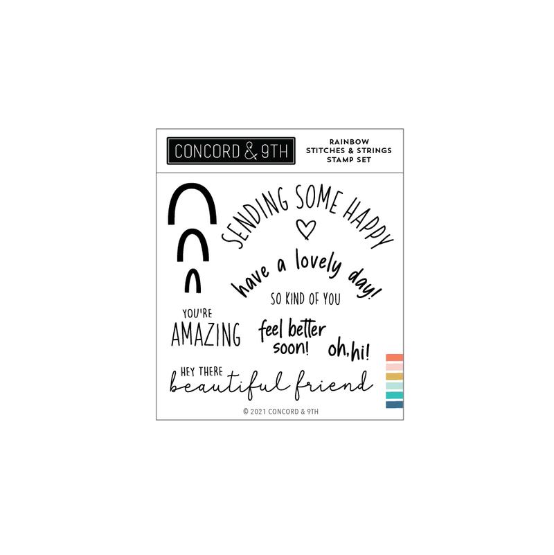 Rainbow Sayings 4X4 Stamp Set