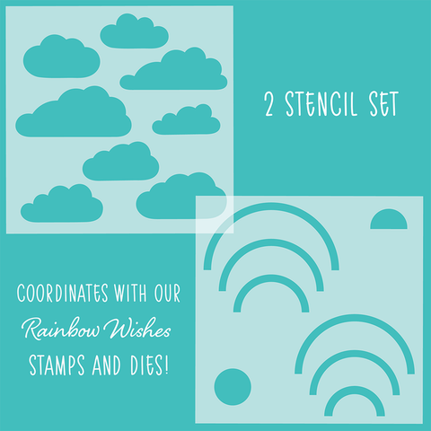 Rainbow Wishes Set of 2 Stencils