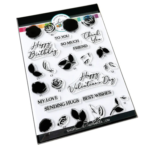 Roses Are Red Stamp Set  6x8