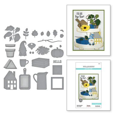Tiered Tray Décor Etched Dies from the Becky's Tiered Tray Collection by Becky Roberts