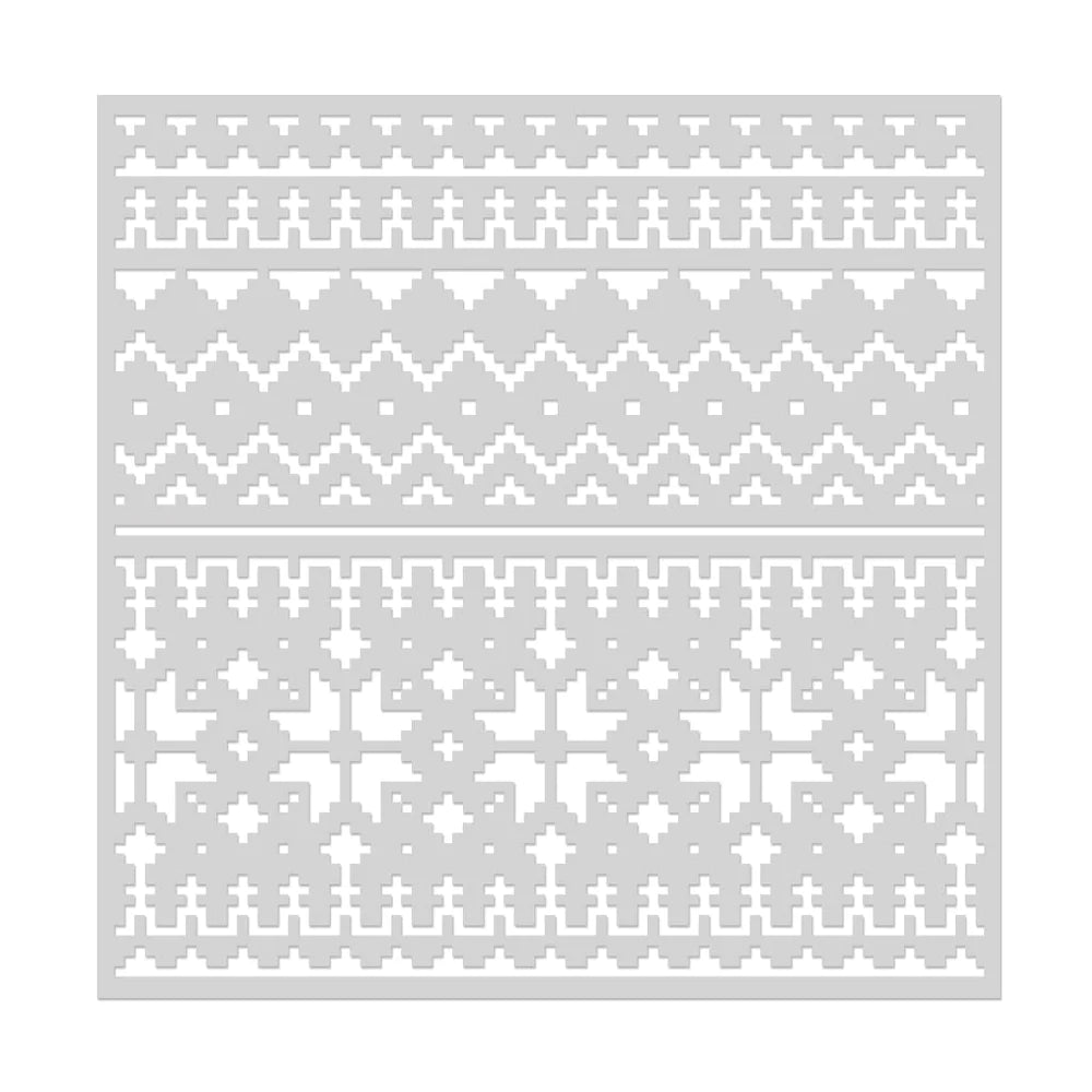 Sweater Pattern Stencil 6x6