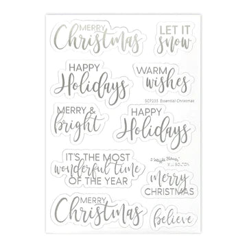 Essential Christmas Diecut - Silver Foiled