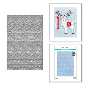 Ski Lodge Embossing Folder from the Winter Tales Collection by Zsoka Marko