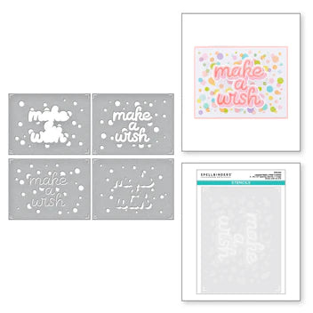 Layered Make a Wish Confetti from the Layered Stencils Collection by Spellbinders