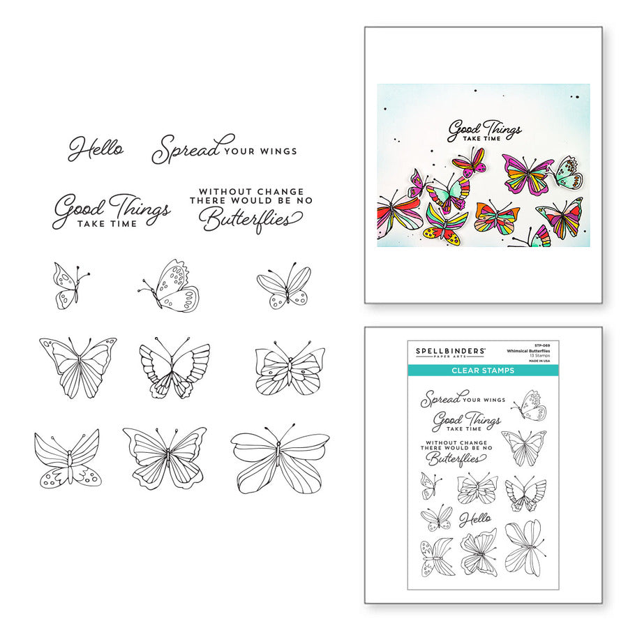 Whimsical Butterfly Clear Stamp Set from the Cardmaker III Collection