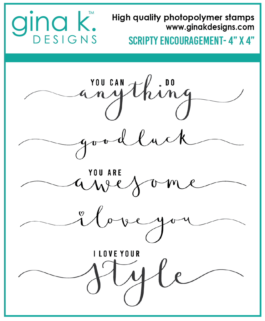 Scripty Encouragement - Mini Stamp Set