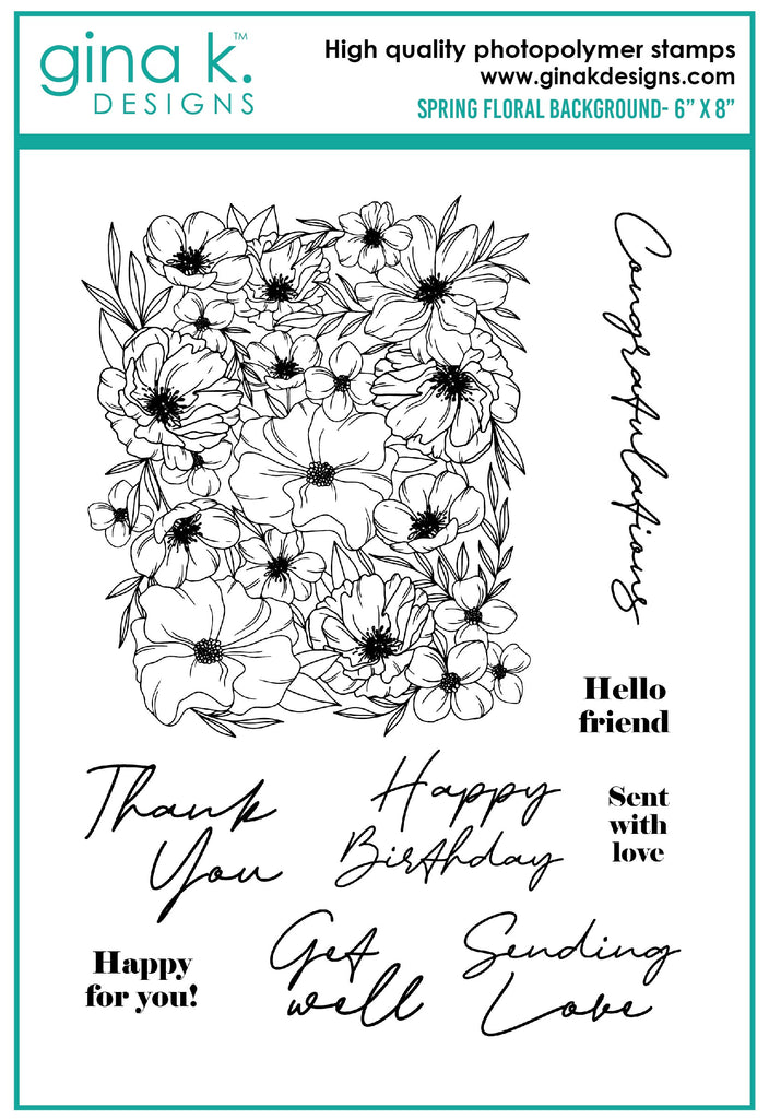 Spring Floral Background Stamp Set