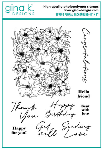 Spring Floral Background Stamp Set