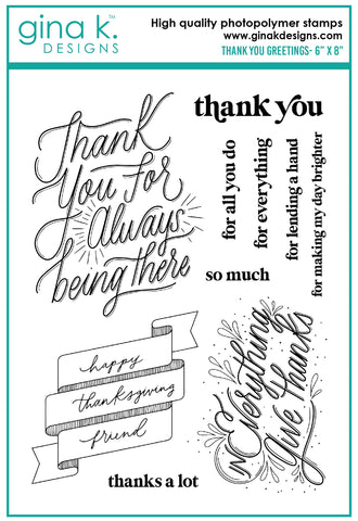 Thank You Greetings Stamp Set