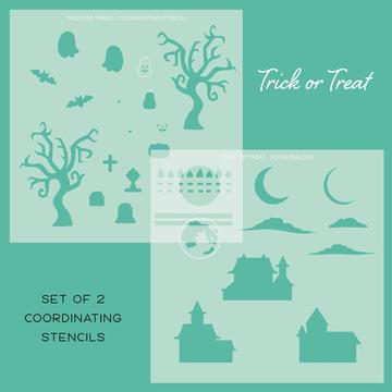 Trick Or Treat | Stencils | Set of 2