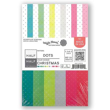 Half-Half Dots - Christmas Paper Pad