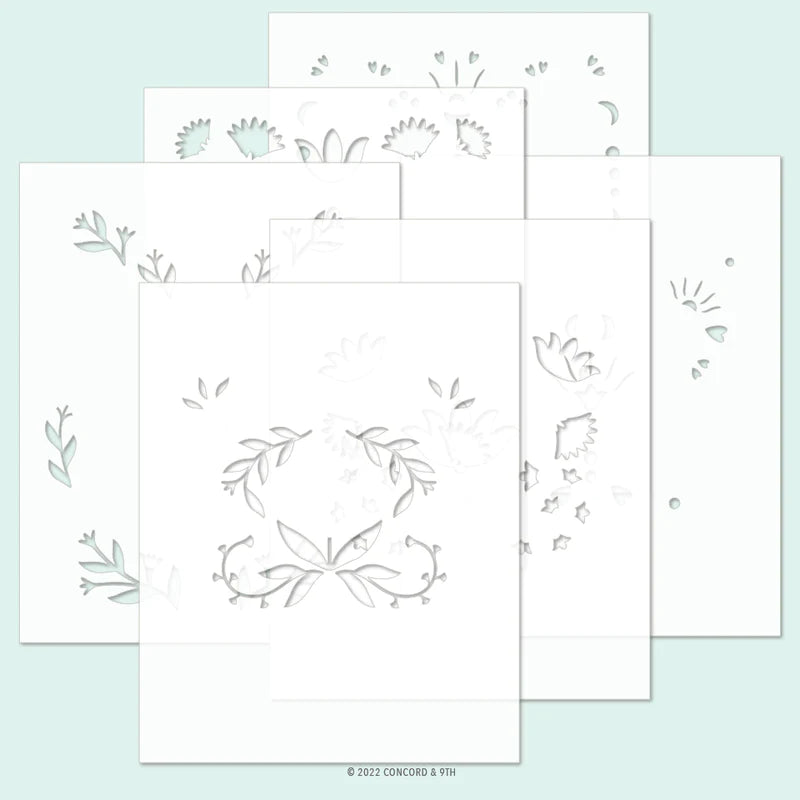 Whimsical Wings Stencil Pack