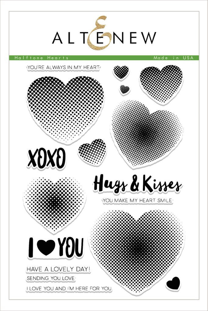 Halftone Hearts Stamp Set