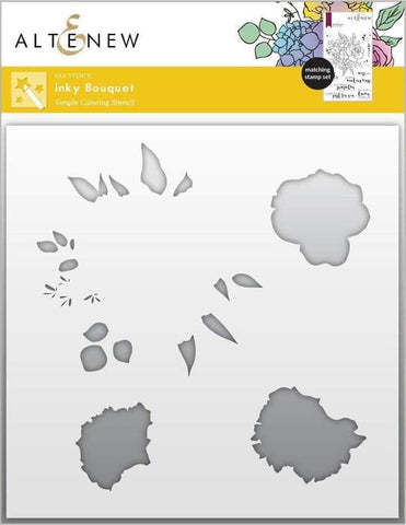 Inky Bouquet Simple Coloring Stencil