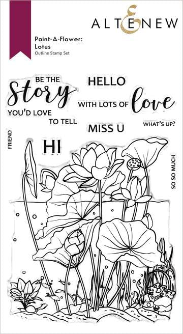 Paint-A-Flower: Lotus Outline Stamp Set