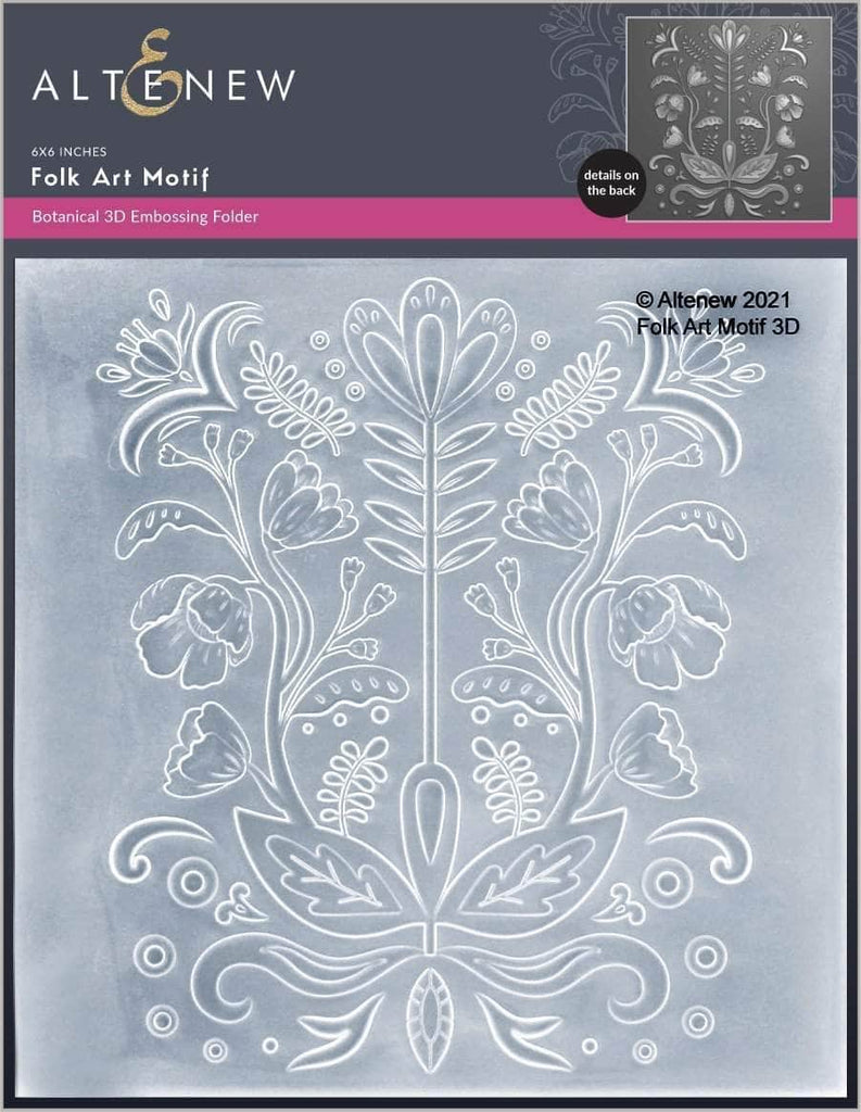 Folk Art Motif 3D Embossing Folder