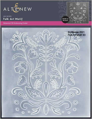 Folk Art Motif 3D Embossing Folder