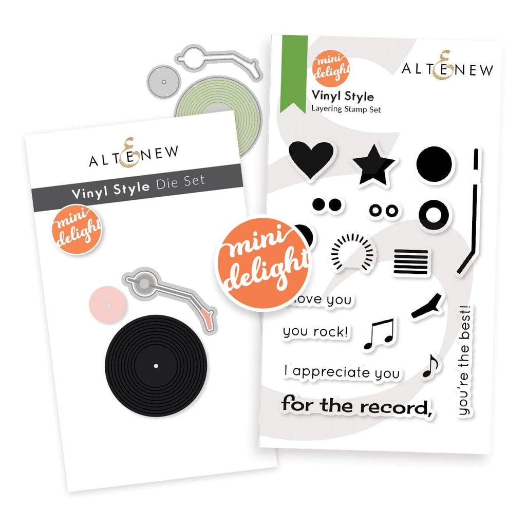 Mini Delight: Vinyl Style Stamp & Die Set