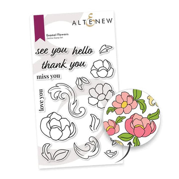 Enamel Flowers Stamp Set