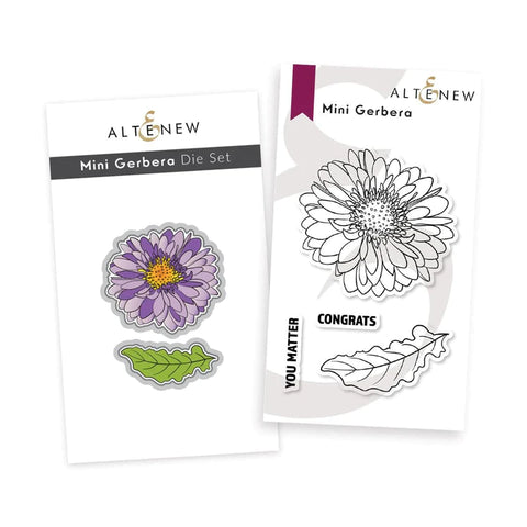 Mini Gerbera Stamp Set & Die Bundle