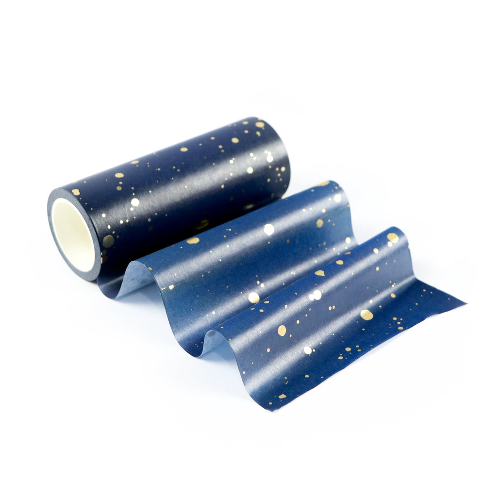 Gold Splatter Navy Wash Tape