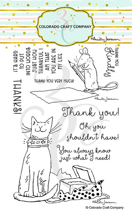 Anita Jeram - Thank You Kindly Stamp