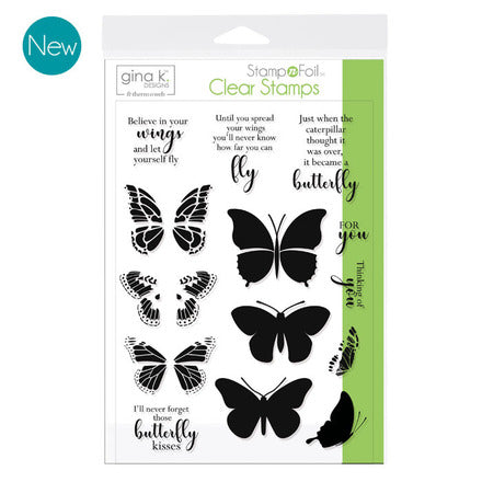 GKD Stamp & Foil Butterfly Kisses Stamp Set