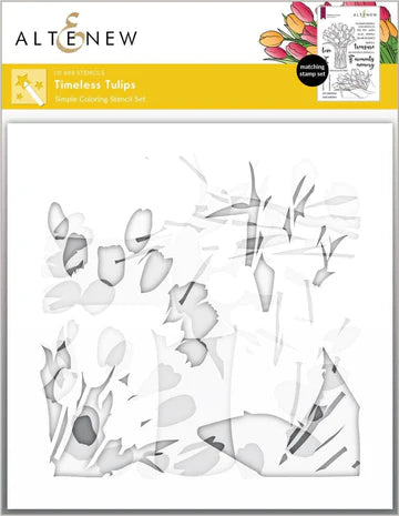 Timeless Tulips Simple Coloring Stencil Set (3 in 1)