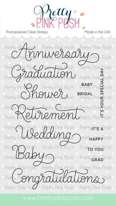 Celebration Script stamp set