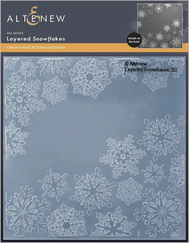 Layered Snowflakes 3D Embossing Folder