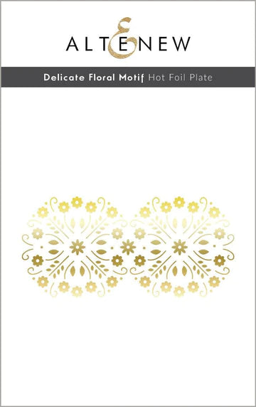 Delicate Floral Motif Hot Foil Plate