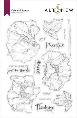 Oriental Poppy Stamp Set