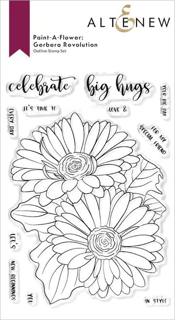 Paint-A-Flower: Gerbera Revolution Outline Stamp Set