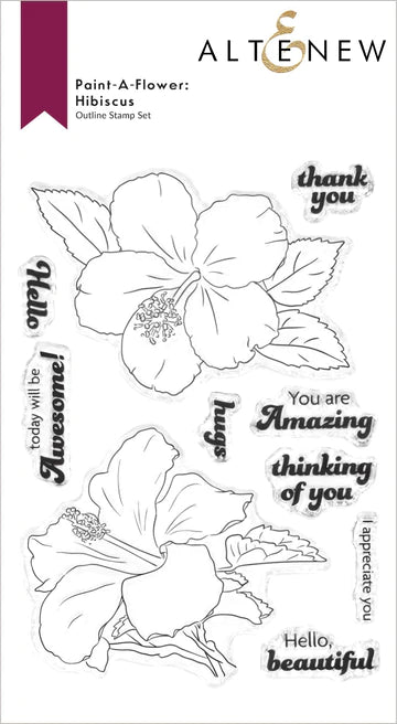 Paint-A-Flower: Hibiscus Outline Stamp Set