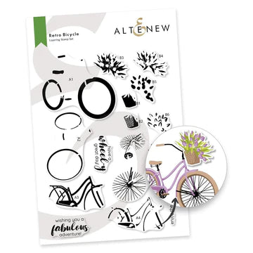 Retro Bicycle Stamp Set